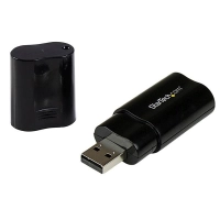 Startech.com tarjeta de sonido estéreo usb externa adaptador convertidor - negro - negro