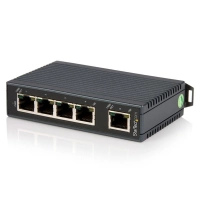 Startech.com switch conmutador industrial ethernet de 5 puertos rj45 de montaje en riel din - 2 capa compatible - 2.12w power consumption - par trenzado - montable en raíl