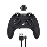 Immortal gamepad con 2 gatillos y ventilzación - recargable, luz led, incluye joystick para celular 141x52x176mm, 1 año de garantía