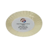 Papel blanco six graphics brillante adhesivo acrilico respaldo papel 4 x 4 pulgadas core 3 1420 etiquetas por rollo