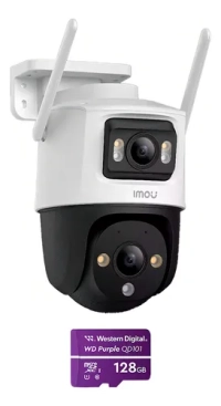 Camara ip / imou / ipc-s7xn-8m0wed / cruiser dual 5 mp + 3 mp / wifi / dual lens - pt y fija / full color / exterior / alarma / audio bidireccional / luz led / auto tracking / ranura micro sd / onvif