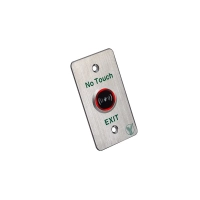Yli isk841bled - botón de salida sin contacto, indicador led, acero inoxidable, 12 vcc, función ncno, distancia de detección y retardo del relevador ajustables