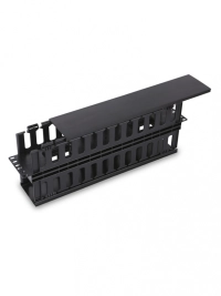 Saxxon j60610 - organizador de cable horizontal para rack  doble lado  plastico  2u
