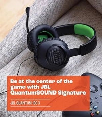 Audifonos jbl para juegos con cable de 3.5 mm q100 para xbox color negro