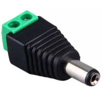 Adaptador macho tipo jack de 3.5 mm polarizado de 12 vcc