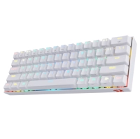 Teclado mecánico redragon draconic white - inglés, blanco, rgb