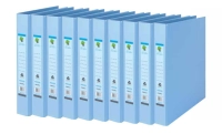 Techmakro kit 10 carpetas 1 pulg. para archivo de carton forrado de pvc, azul