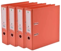 Techmakro kit 4 carpetas de carton forrada de pvc salmon parchivo