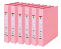 Techmakro kit 6 carpetas 1 pulg. para archivo de carton forrado de pvc, peach