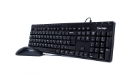 Kit de teclado y mouse vorago km-104 - estándar, 105 teclas, negro, 1000 dpi