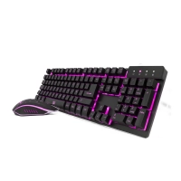 Kit de teclado y mouse gamer iluminados vorago start the game km-500 usb alámbricos