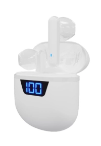Audífonos inalámbricos klip xtreme tws touchbuds kte-006wh bluetooth estuche de carga 12h de duración color blanco