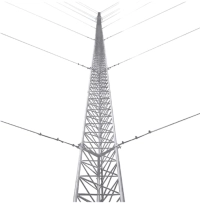 Kit de torre arriostrada ktz-30e-015 de piso de 15 m altura con tramo stz30 galvanizado electrolítico (no incluye retenida).
