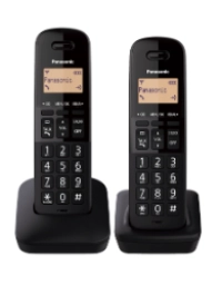 Telefono panasonic kx-tgb312meb / telefono dect 6.0, bloqueo de llamadas, 2 auriculares inalambricos, 18hrs de bateria, negro
