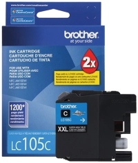 Tinta brother lc105c rendimiento 1200 páginas color cian