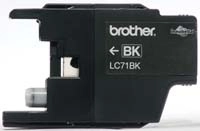 Tinta brother lc71bk rendimiento 300 páginas color negro