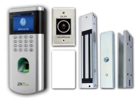 Zkteco lf10kit - control de acceso para una puerta  1500 usuarios  incluye electro-imán  botón de salida  montaje tipo u para puerta de metal, madera y cristal con marco  10 tarjetas rfid 125 khz