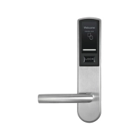 Zkteco lh3000l - cerradura izquierda para hotel con tecnología mifare 13.56 mhz, compatible con puertas de 40 a 55 mm de grosor, 2 pestillos de seguridad, fabricada en acero inoxidable, capacidad de registro de 224 eventos