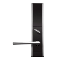 Zkteco lh6800l- cerradura izquierda para hotel con tecnología mifare 13.56 mhz, compatible con puertas de 35 a 45 mm de grosor, fabricada en aleación de zinc, capacidad de registro de 224 eventos