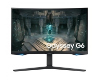 Monitor samsung 27 pulgadas - odyssey g6, qhd, 2560 x 1440, gamer, curvatura 1000r, smart, 240hz, 1ms, ls27bg650elxzx