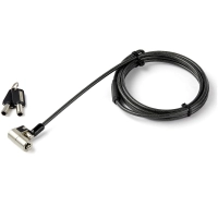 Candado de seguridad universal 3 en 1 - seguro para laptop con ranura k-slot, nano o wedge - cable de 2m antirrobo en acero con llave - startech.com mod. ltulockkey