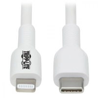 Cable usb tripp-lite m102-01m-wh cable de sincronización y carga usb c a lightning (m/m), certificado mfi, blanco, 1 m [3.3 pies]