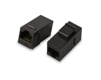Cople rj45 saxxon, rj45 hembra a rj45 hembra, cat 6, color negro, (m226)