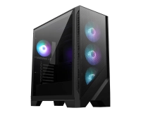 Gabinete msi (mag forge 321r airflow) negro, vidrio templado, 4*ventilador argb, atx, s/fuente