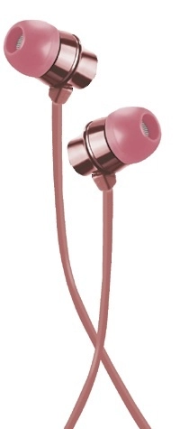 Audífonos in ear mobifree metalic - rosa, alámbrico, 1.2 m