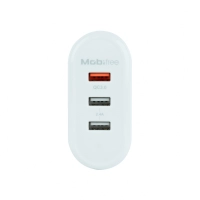 Cargador  mobifree cargador de pared 3 puertos usb - color blanco, pared, corriente alterna, usb, 3