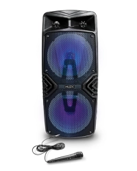 Bafle misik mod. mb158 2x8” bt usb aux mic led