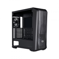 Gabinete cooler master mb500-kgnn-s00 - midi-tower, pc, malla, plástico, acero, vidrio templado, atx, eatx, micro-atx, mini-itx, negro