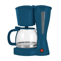 Cafetera mirati / 1.2 l / 900w / vaso cristal / filtro lavable / azul