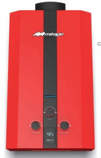 Mirage boiler mbf06zb gas lp,serie flux,6lmin, color rojo