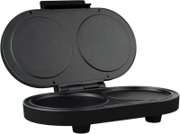 Parrilla para hotcakes mirati / 1000w / doble parilla / antiadherente / negro