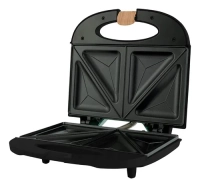 Sandwichera / doble parrilla / 750 w / negro