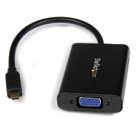 Startech.com cable adaptador externo convertidor de video y audio micro hdmi a vga - 1920x1200 - negro