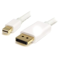 Startech.com cable adaptador de 2m de monitor mini displayport 1.2 macho a dp macho - 4k blanco - cable for dispositivo de audiovídeo, monitor, proyector, tv - 21.6gbits - admite hasta3840 x 2400 - apantallado - oro conector chapado - cmg - 32 awg - blanco