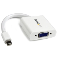 Adaptador de video mini displayport a vga - cable convertidor activo - hembra vga hd15 - macho mini dp - 1920x1200 - blanco - startech.com mod. mdp2vgaw