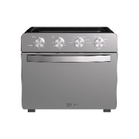 Freidora de aire con horno mirati home de 25 litros con 10 funciones, 1600 w, control con perilla, acero inoxidable, 4 perillas ajustables, temperatura de 80°c - 230°c