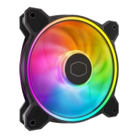 Ventilador cooler master mf120 halo, 120mm, argb, negro
