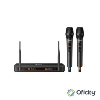 Sistema steren de 2 microfonos inalambricos uhf c/selec auto de Sistema steren de 2 microfonos inalambricos uhf c/selec auto de