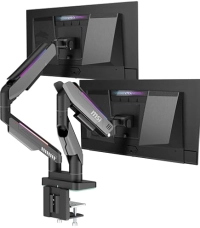 Brazo de soporte para monitor msi (mpg mt201r) negro c/gris, rgb, montaje mesa, p/pantalla 17