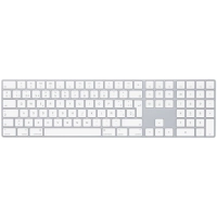 Teclado inalámbrico magic keyboard apple mq052lza - numérico, gris espacial, universal, bluetooth