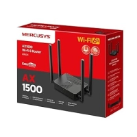 Router inalambrico mercusys ax1500, 4 antenas, wi-fi 6, 2 rj-45, 1501 mbits, negro