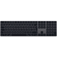 Teclado apple mrmh2ea - usb + bluetooth, qwerty, negro, gris, pcserver