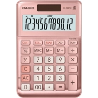 Calculadora de escritorio casio ms-120fm-pk de 12 digitos rosa metalico costo venta y margen doble alimentacion