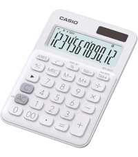 Calculadora de escritorio casio ms-20uc de 12 digitos blanca calculo de impuestos y de tiempo doble alimentacion