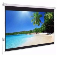 Pantalla de proyección eléctrica de colgar mse-216 multimedia screen - 2.16x2.16m. 120 pulgadas diagonales. incluye c.r. inalámbrico  y alámbrico
