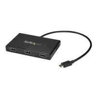 Startech.com adaptador usb-c de 3 puertos - hub mst usb tipo c a 3 puertos hdmi - divisor splitter hdmi triple 1080p 60hz - solo windows - 3840 × 2160 - 3 x salida hdmi - usb